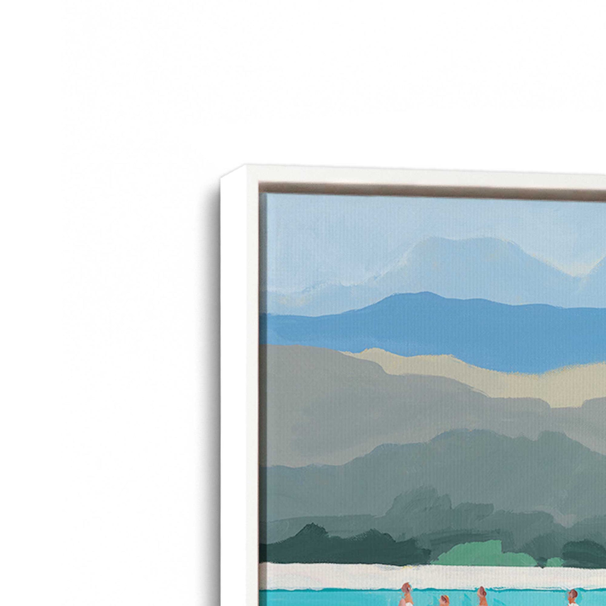 [Color:Opaque White], Picture of art in a White frame at an angle