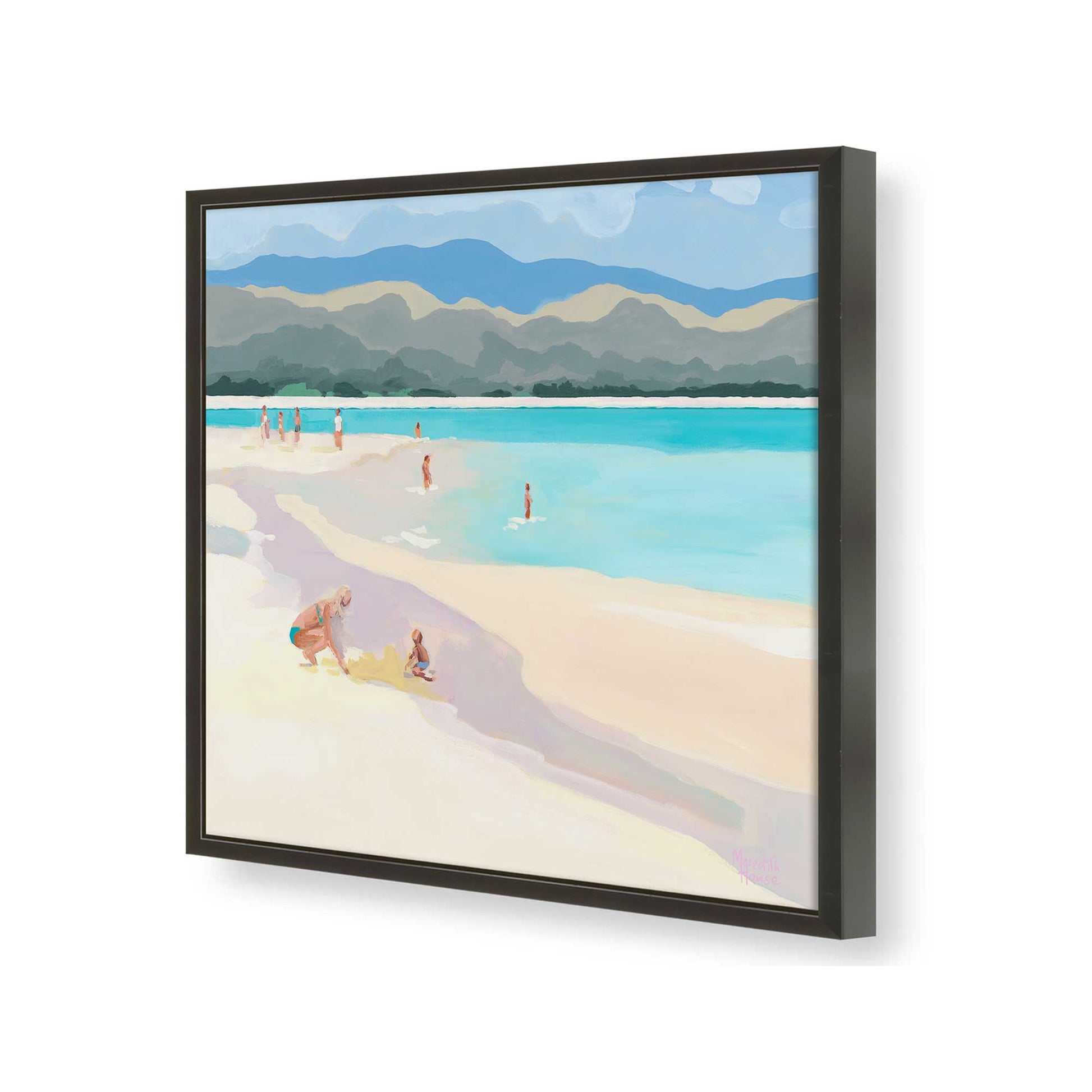 [Color:Satin Black], Picture of art in a Satin Black frame of the corner