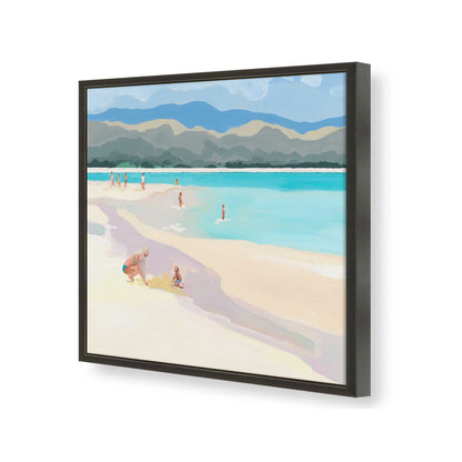 [Color:Satin Black], Picture of art in a Satin Black frame of the corner