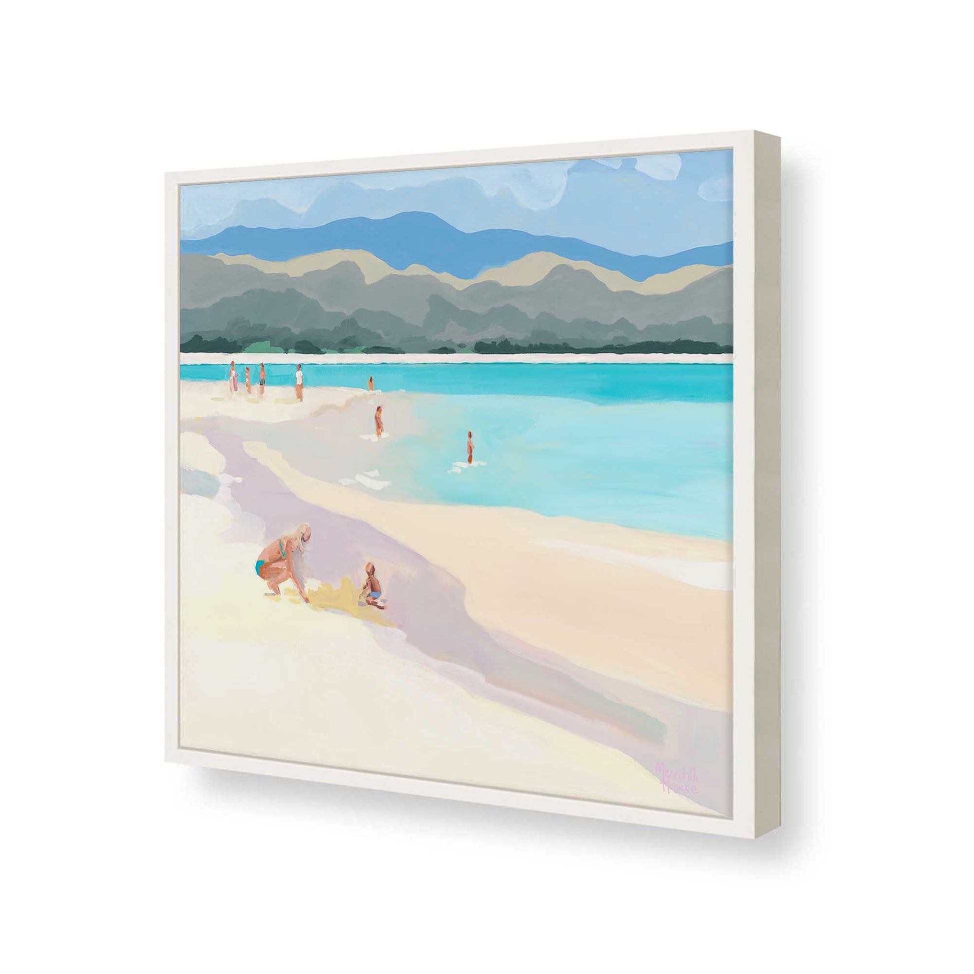 [Color:Opaque White], Picture of art in a Opaque White frame of the corner