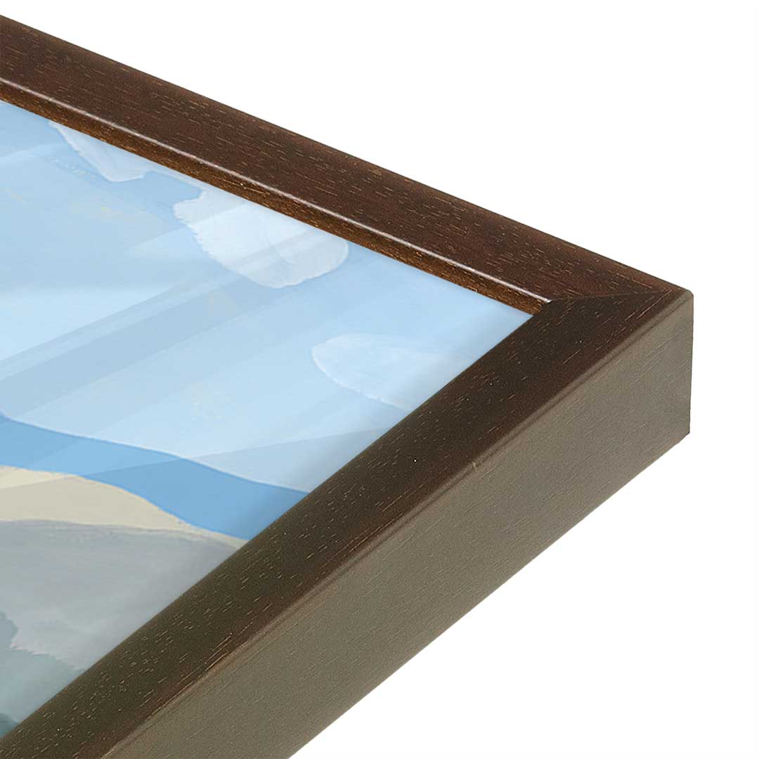 [Color:Espresso], Picture of art in a Espresso frame at an angle
