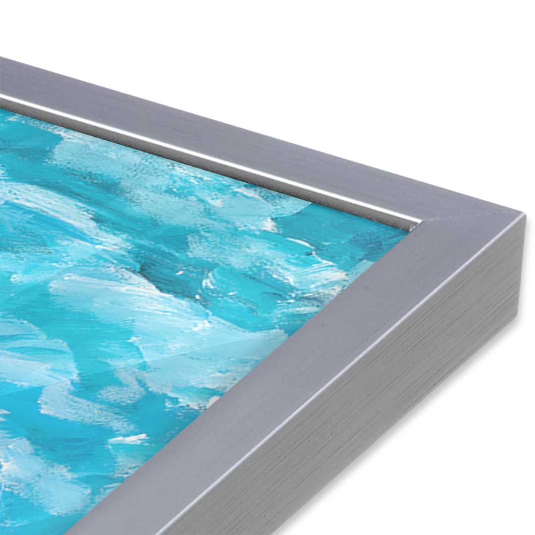 [Color:Polished Chrome], Picture of art in a Polished Chrome frame at an angle