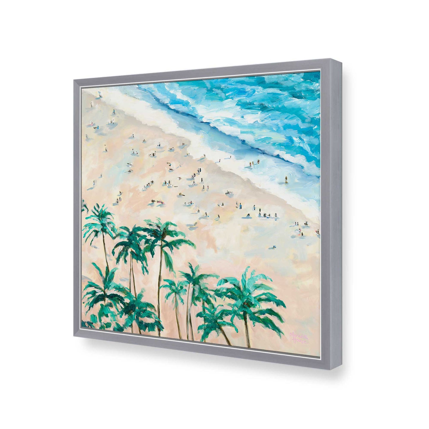 [Color:Polished Chrome], Picture of art in a Polished Chrome frame of the corner