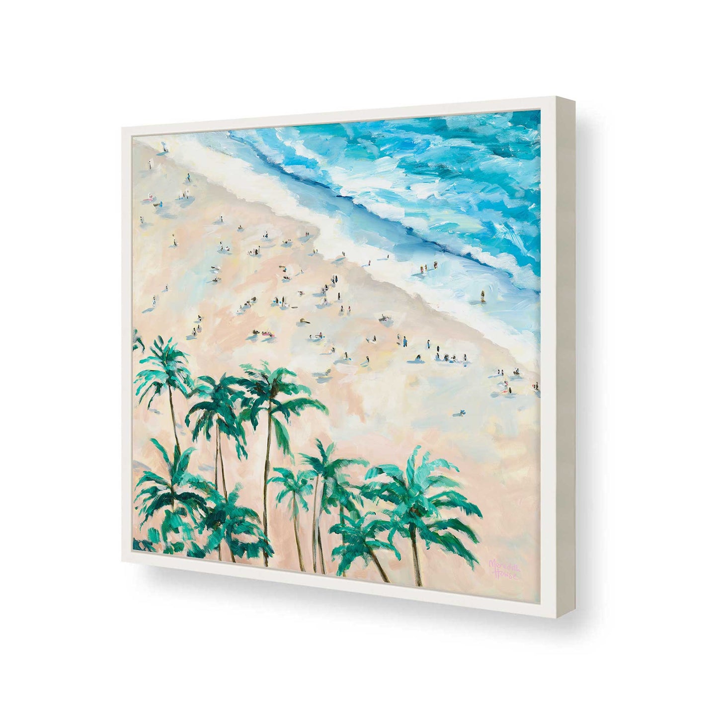 [Color:Opaque White], Picture of art in a Opaque White frame of the corner