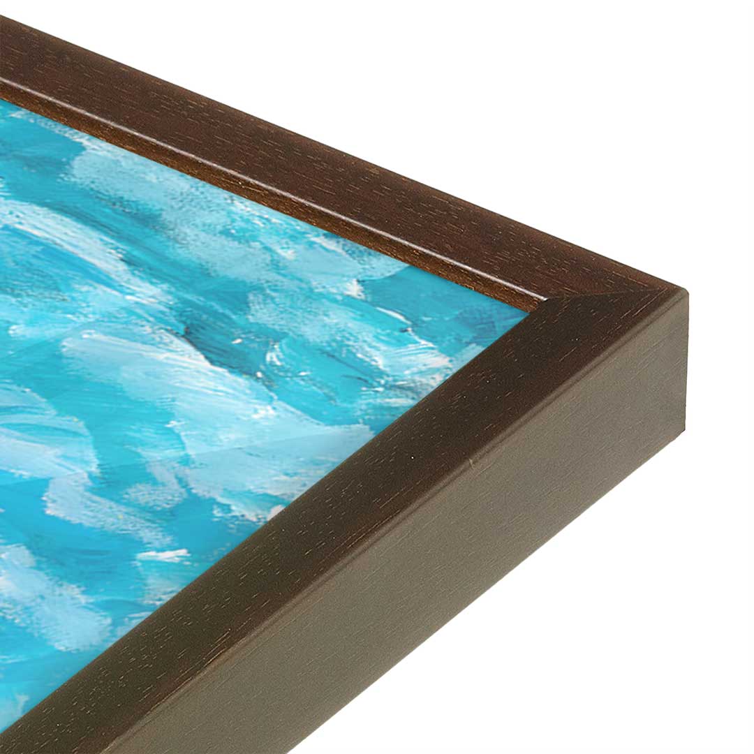 [Color:Espresso], Picture of art in a Espresso frame at an angle
