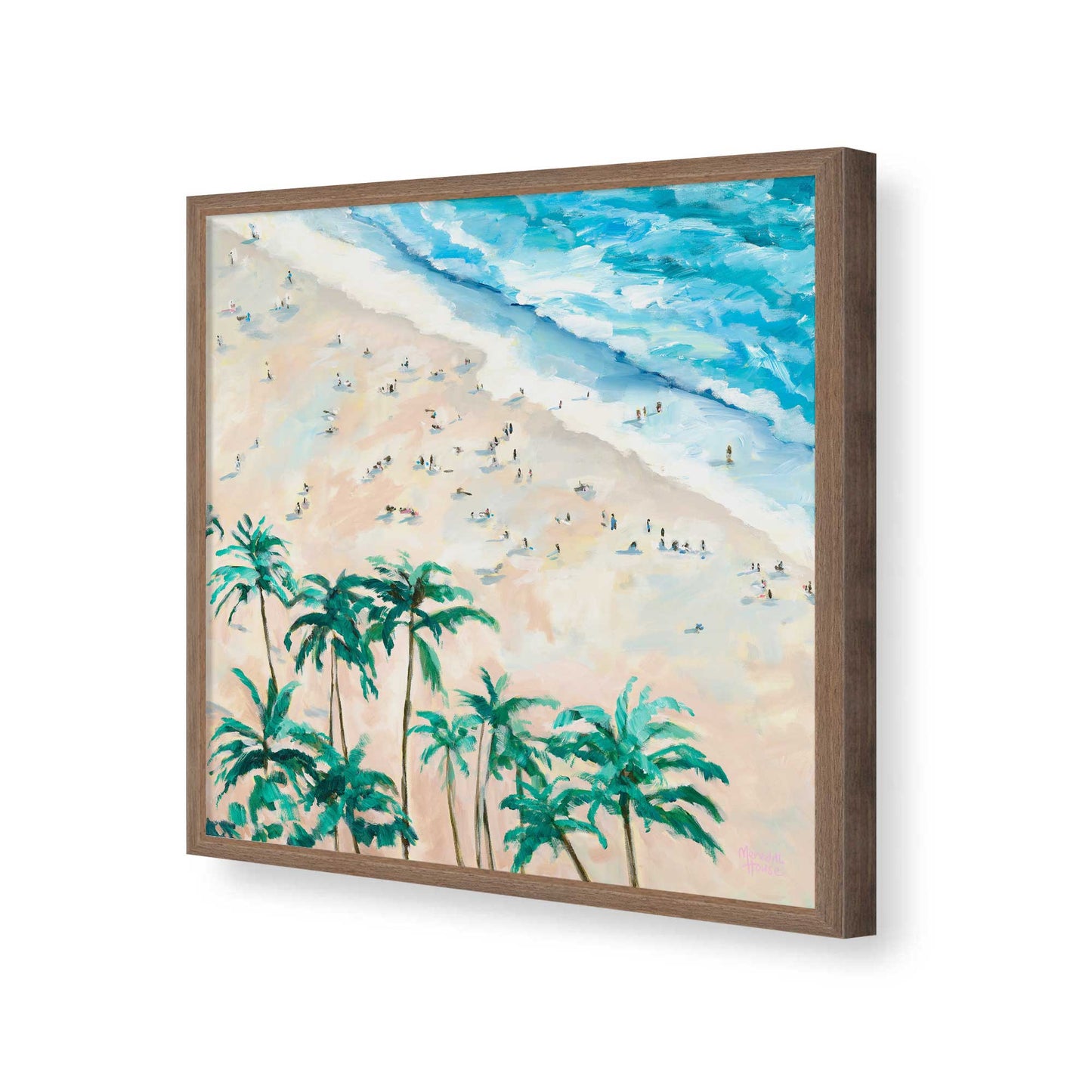 [Color:Walnut], Picture of art in a Walnut frame of the corner