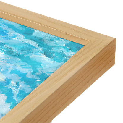 [Color:American Maple], Picture of art in a American Maple frame at an angle
