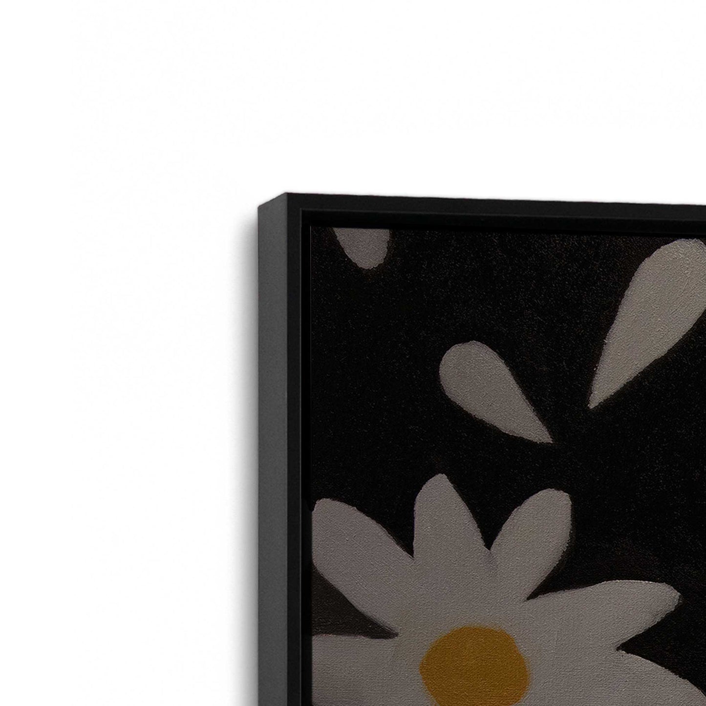 [Color:Satin Black], Picture of art in a Satin Black frame at an angle