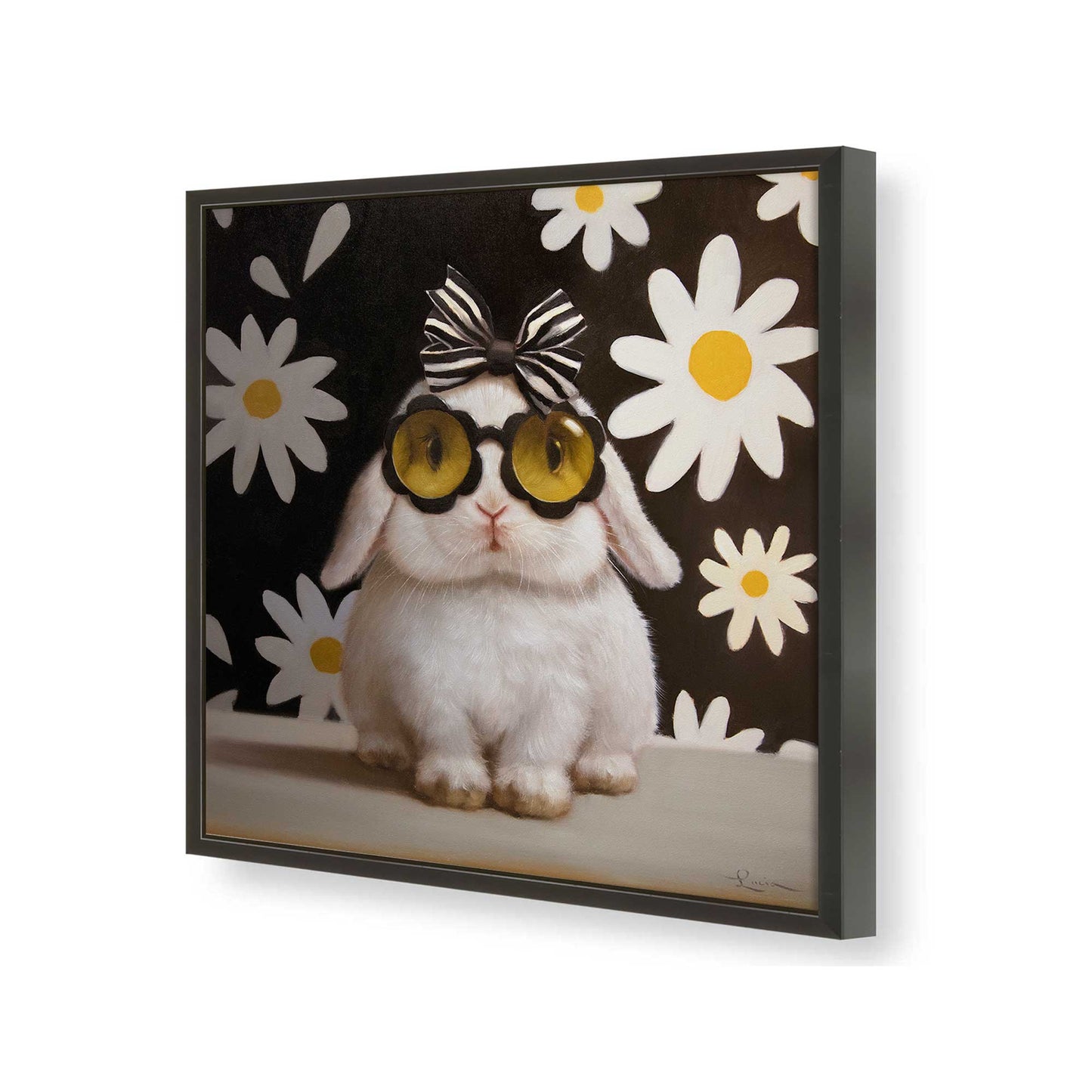 [Color:Satin Black], Picture of art in a Satin Black frame of the corner