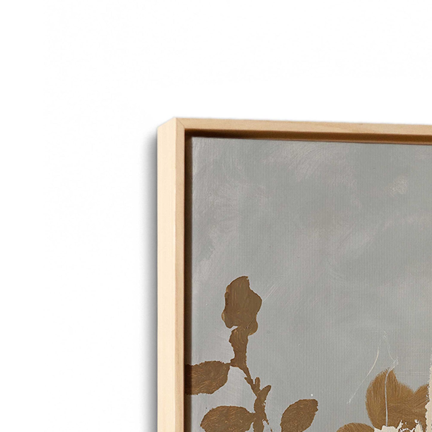 [Color:American Maple], Picture of art in a American Maple frame at an angle