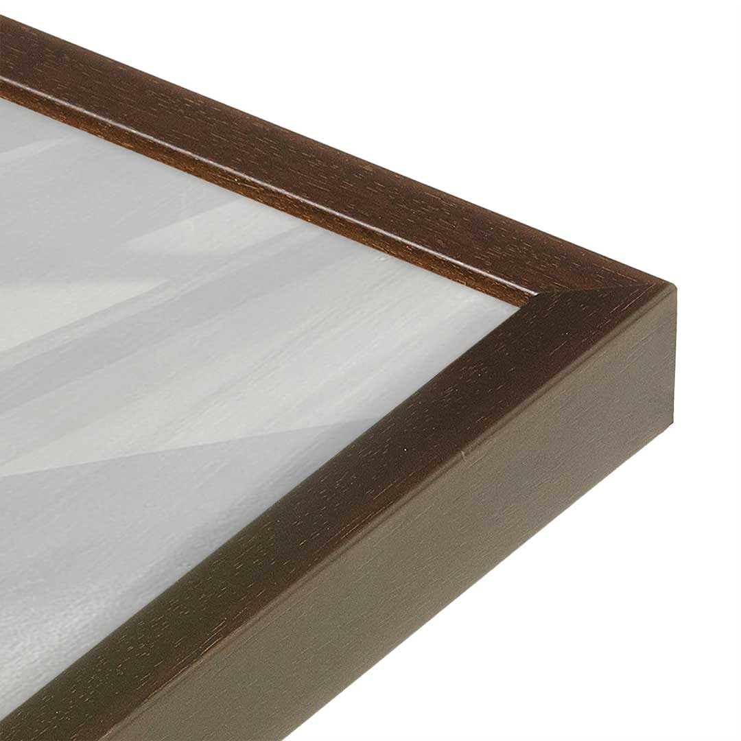 [Color:Espresso], Picture of art in a Espresso frame at an angle
