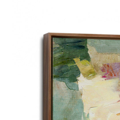 [Color:Walnut], Picture of art in a Walnut frame at an angle