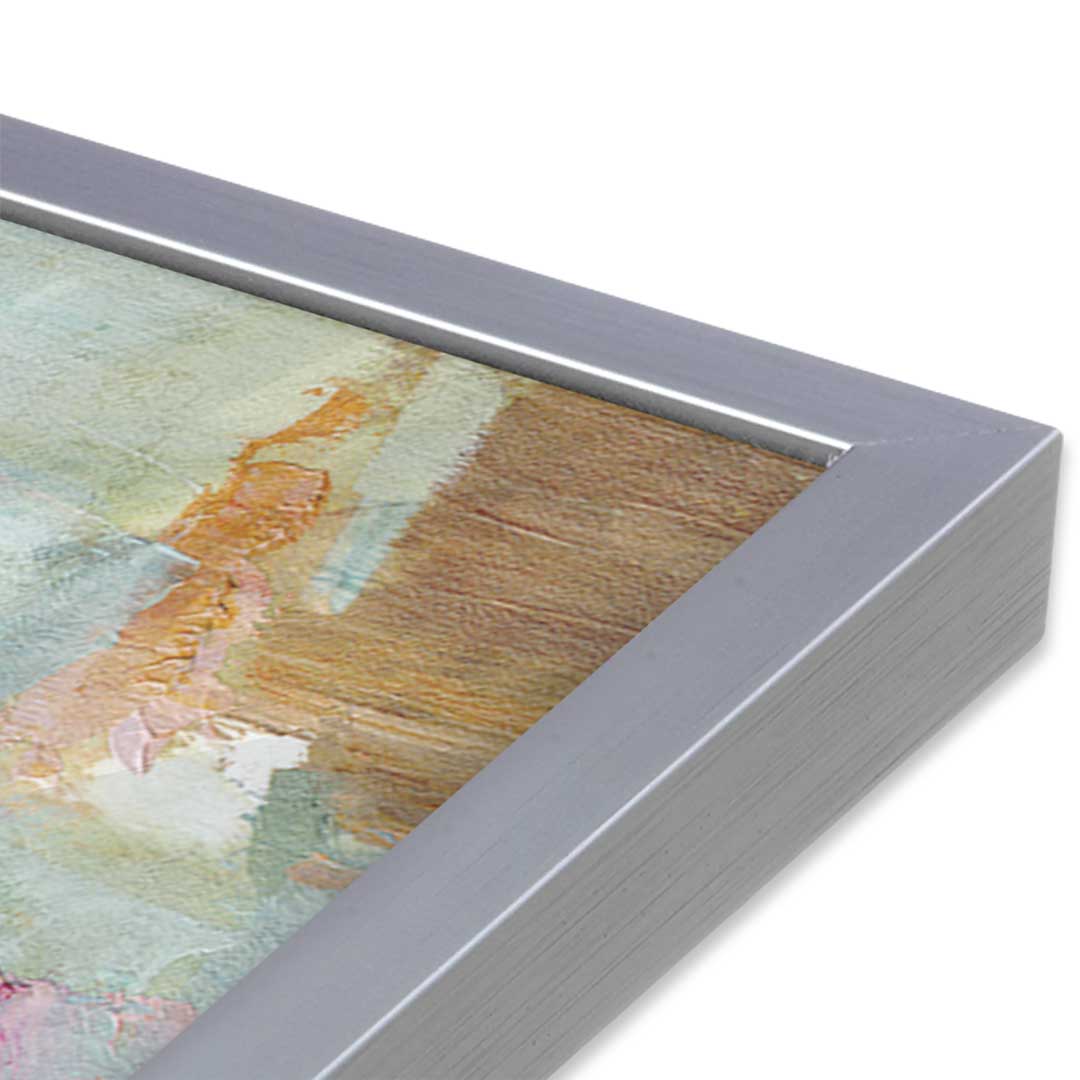[Color:Polished Chrome], Picture of art in a Polished Chrome frame at an angle