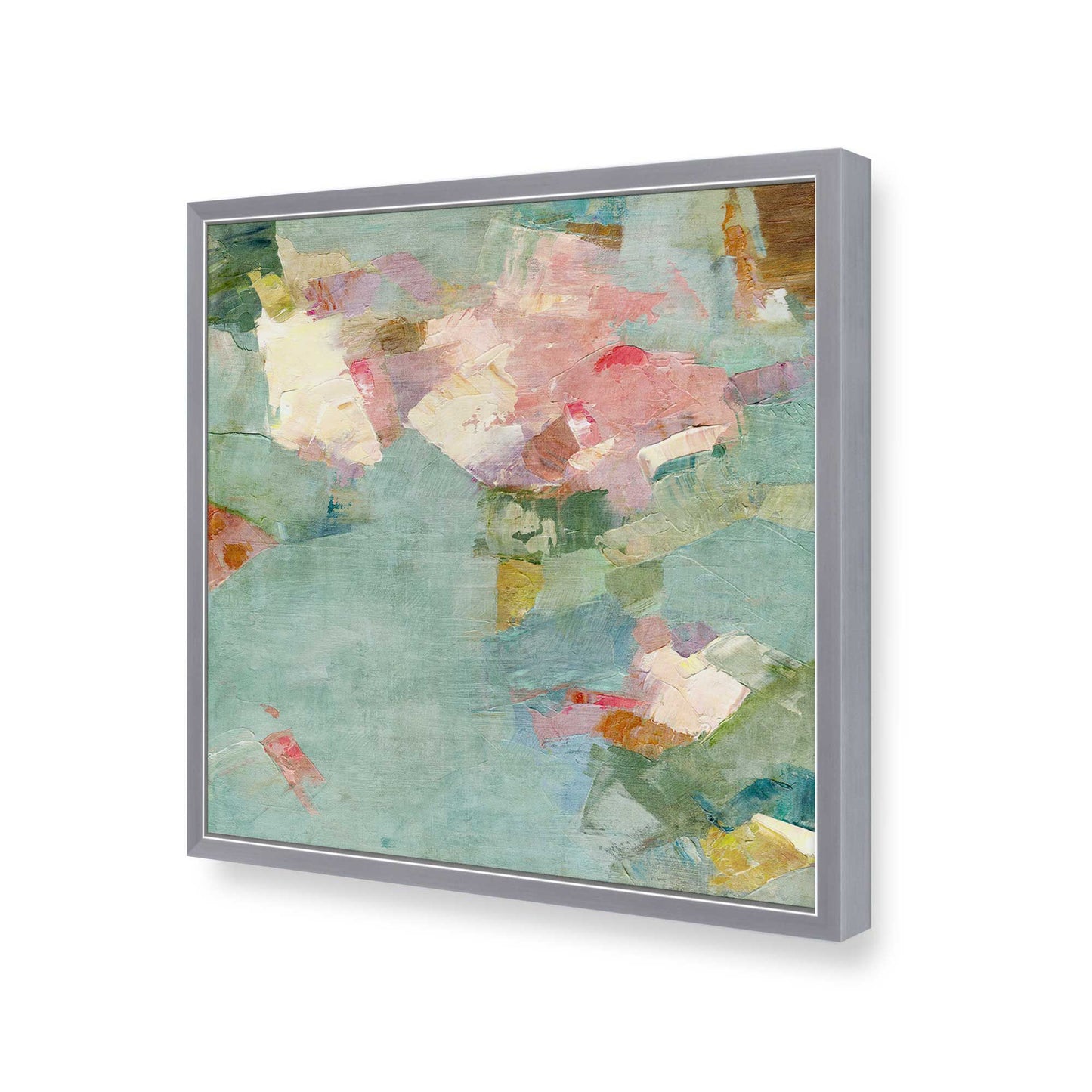[Color:Polished Chrome], Picture of art in a Polished Chrome frame of the corner