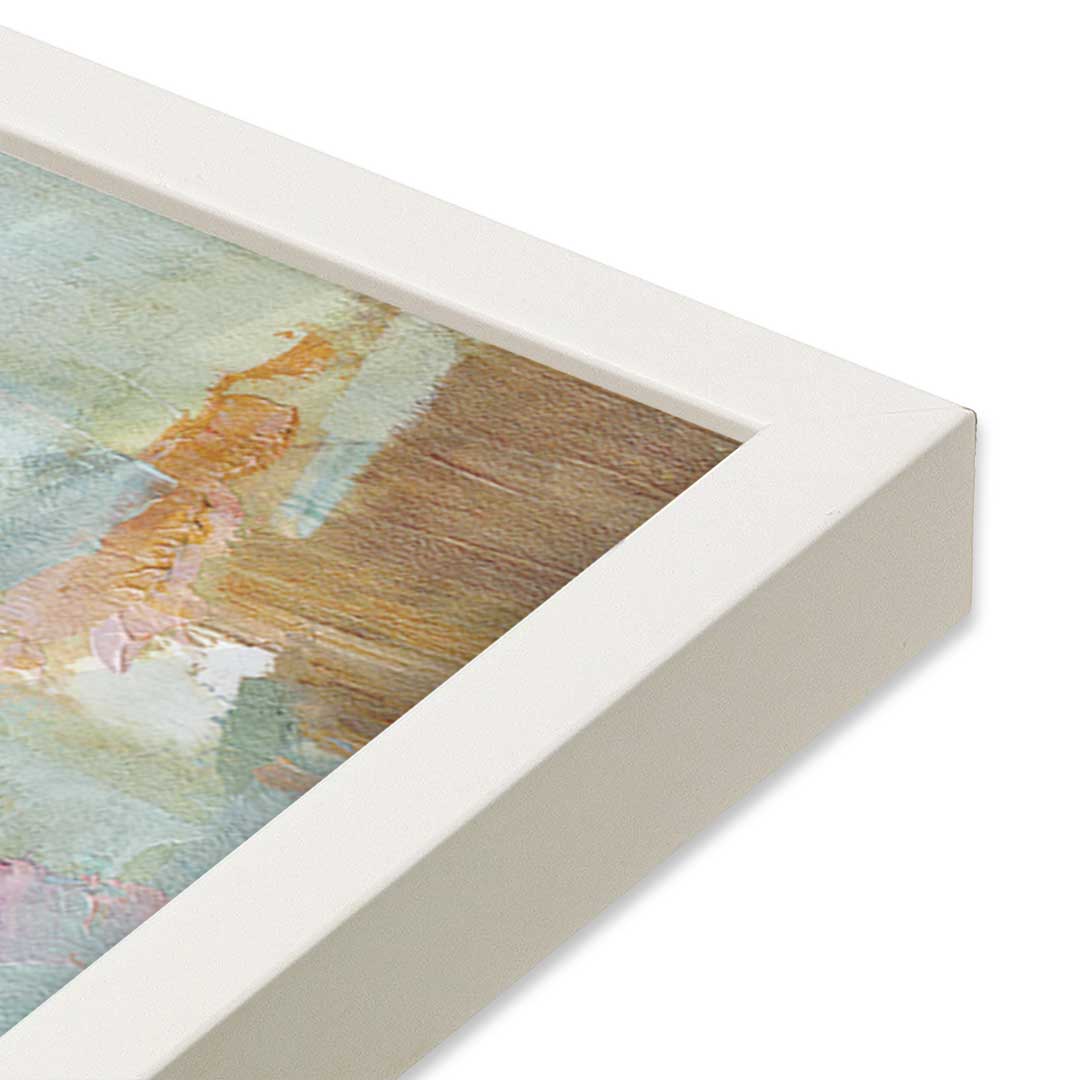 [Color:Opaque White], Picture of art in a Opaque White frame at an angle