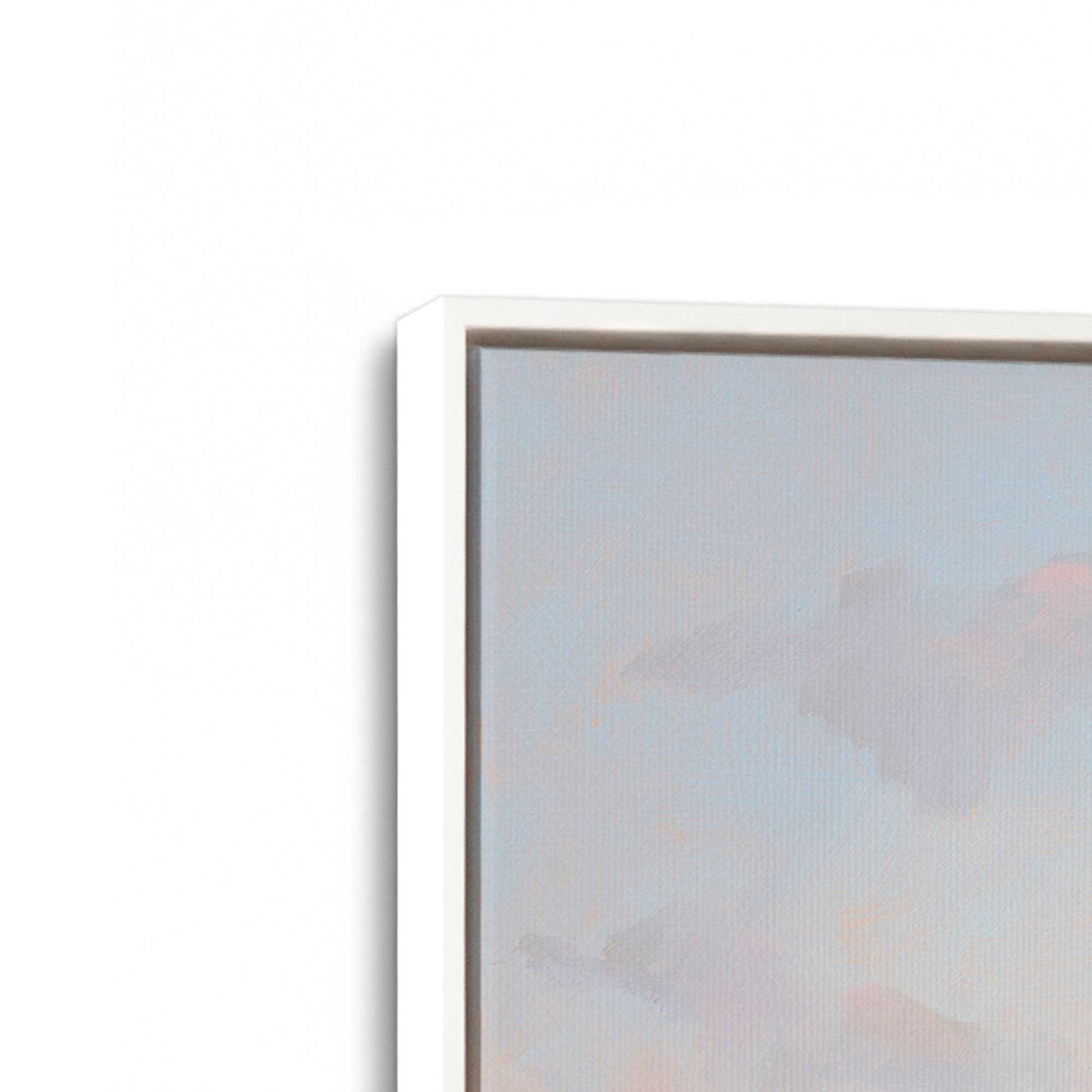 [Color:Opaque White], Picture of art in a White frame at an angle