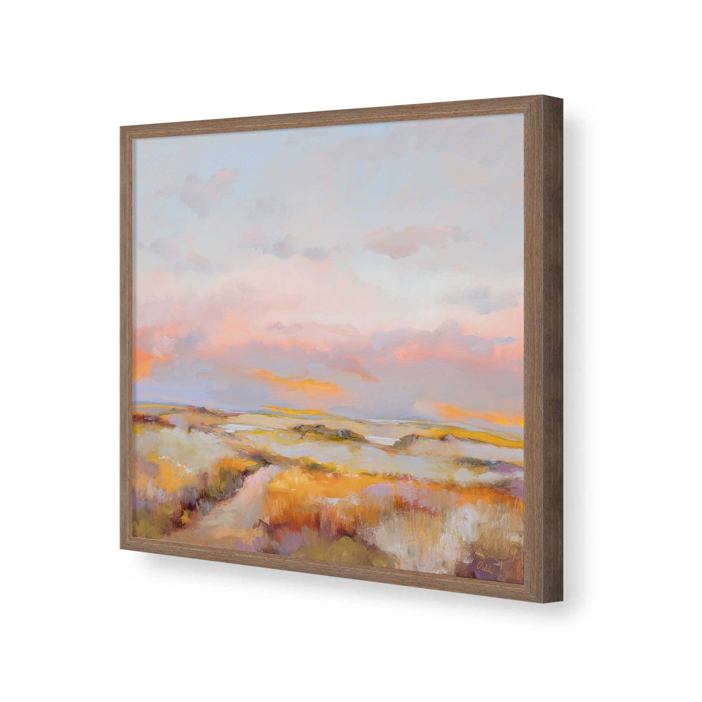 [Color:Walnut], Picture of art in a Walnut frame of the corner