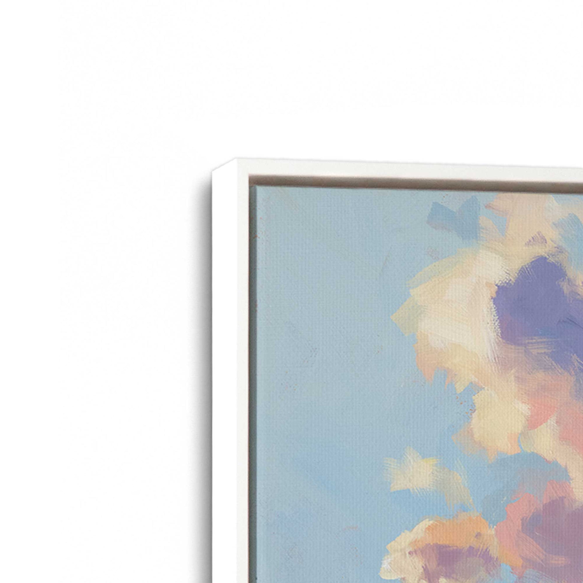 [Color:Opaque White], Picture of art in a White frame at an angle
