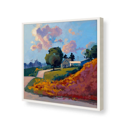 [Color:Opaque White], Picture of art in a Opaque White frame of the corner