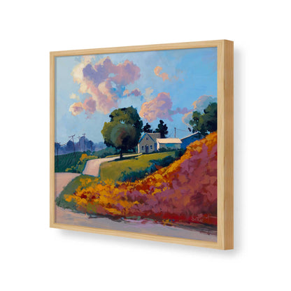 [Color:American Maple], Picture of art in a American Maple frame of the corner