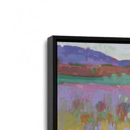 [Color:Satin Black], Picture of art in a Satin Black frame at an angle