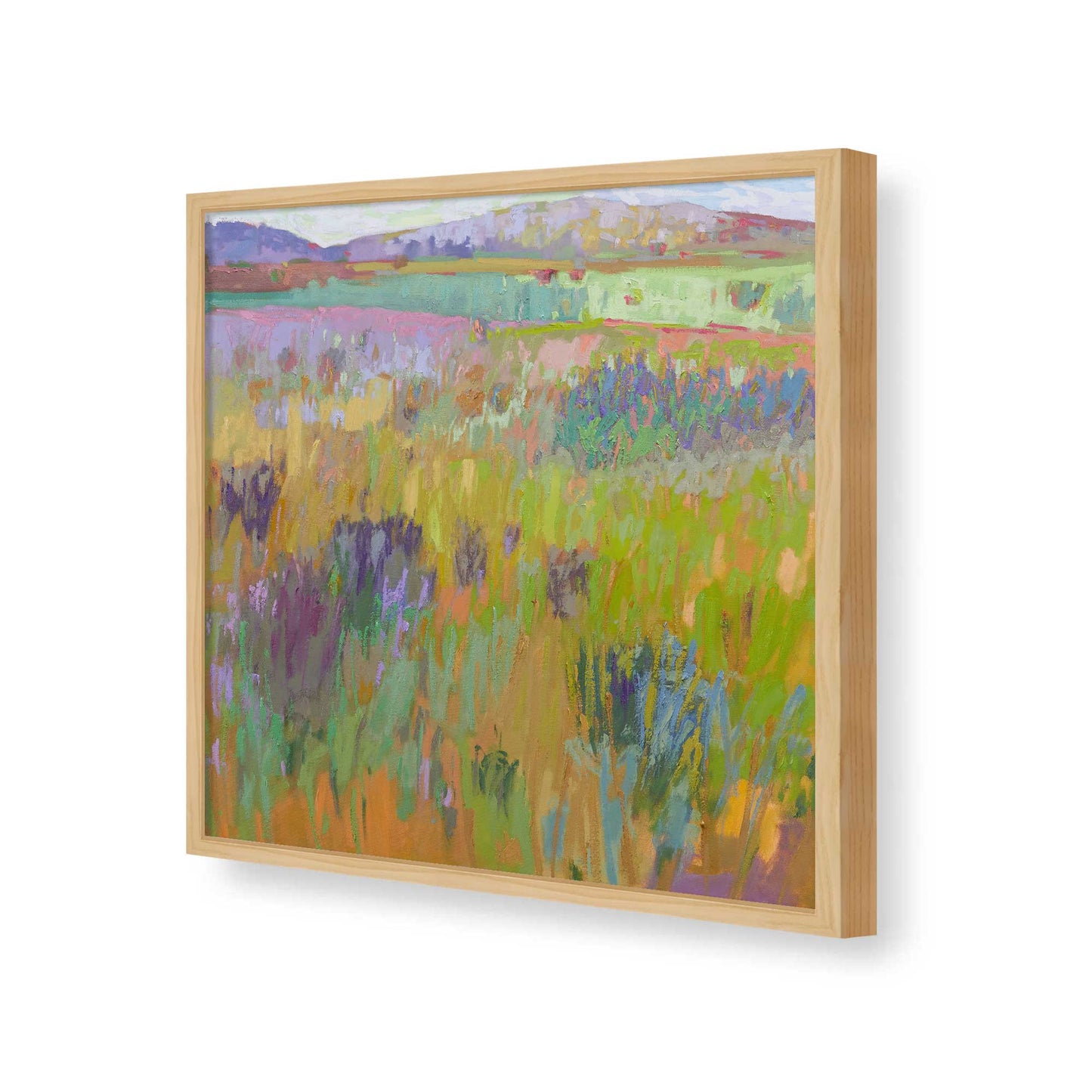 [Color:American Maple], Picture of art in a American Maple frame of the corner