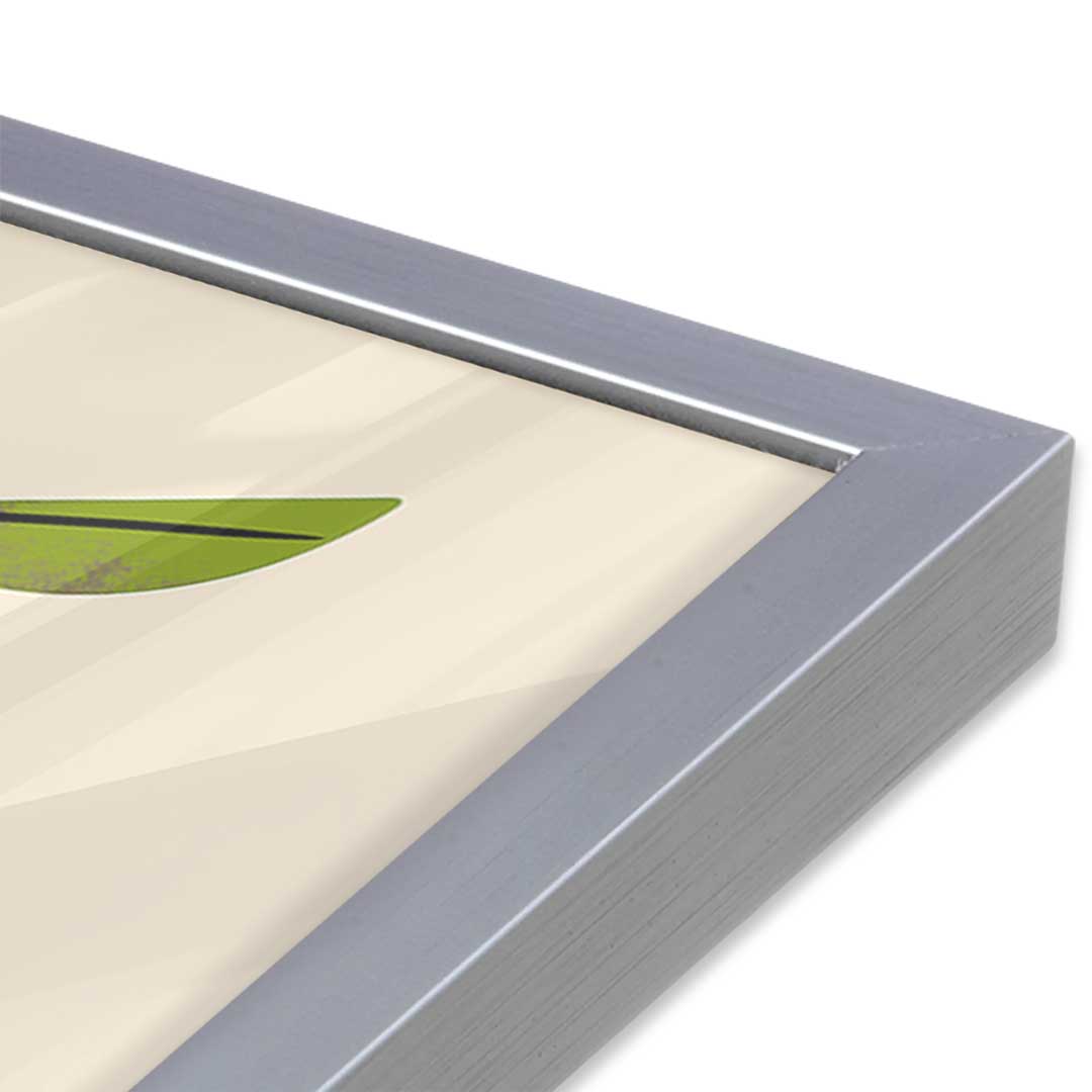 [Color:Polished Chrome], Picture of art in a Polished Chrome frame at an angle