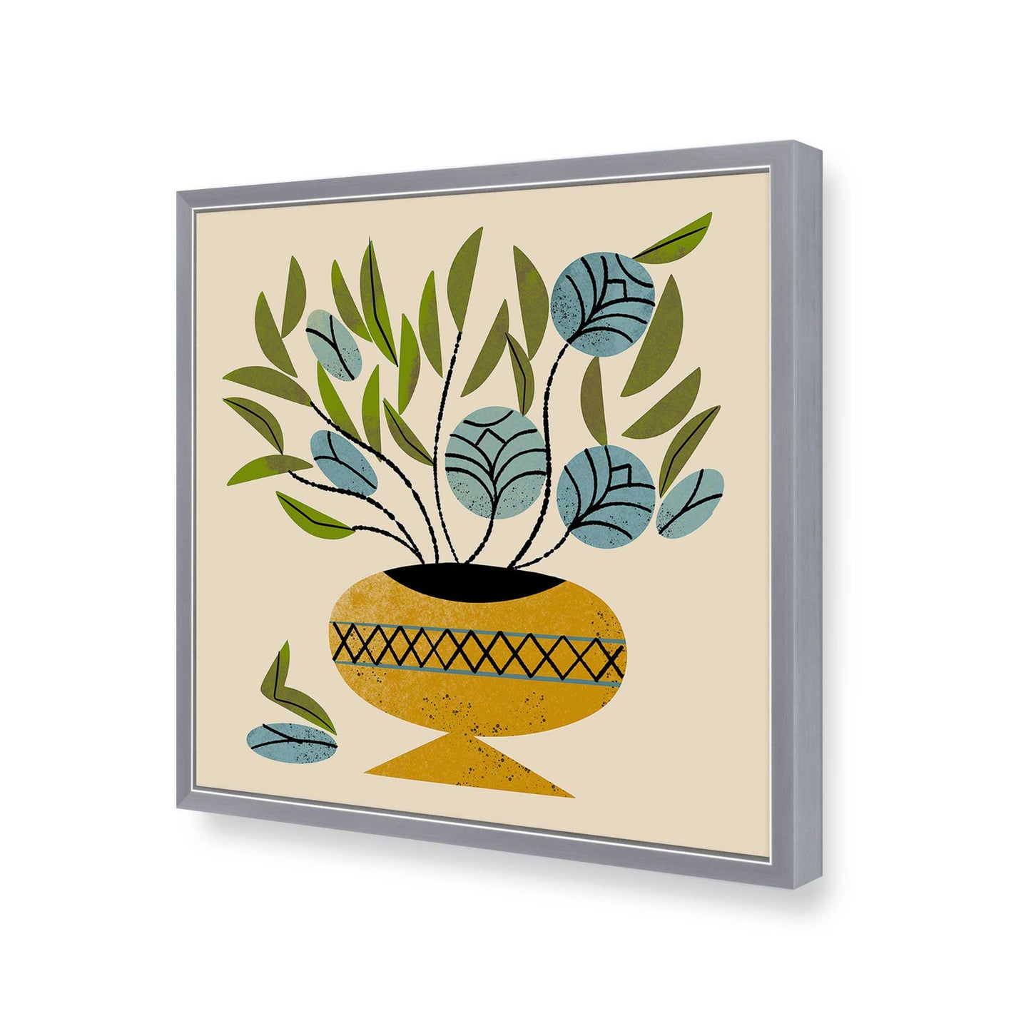 [Color:Polished Chrome], Picture of art in a Polished Chrome frame of the corner