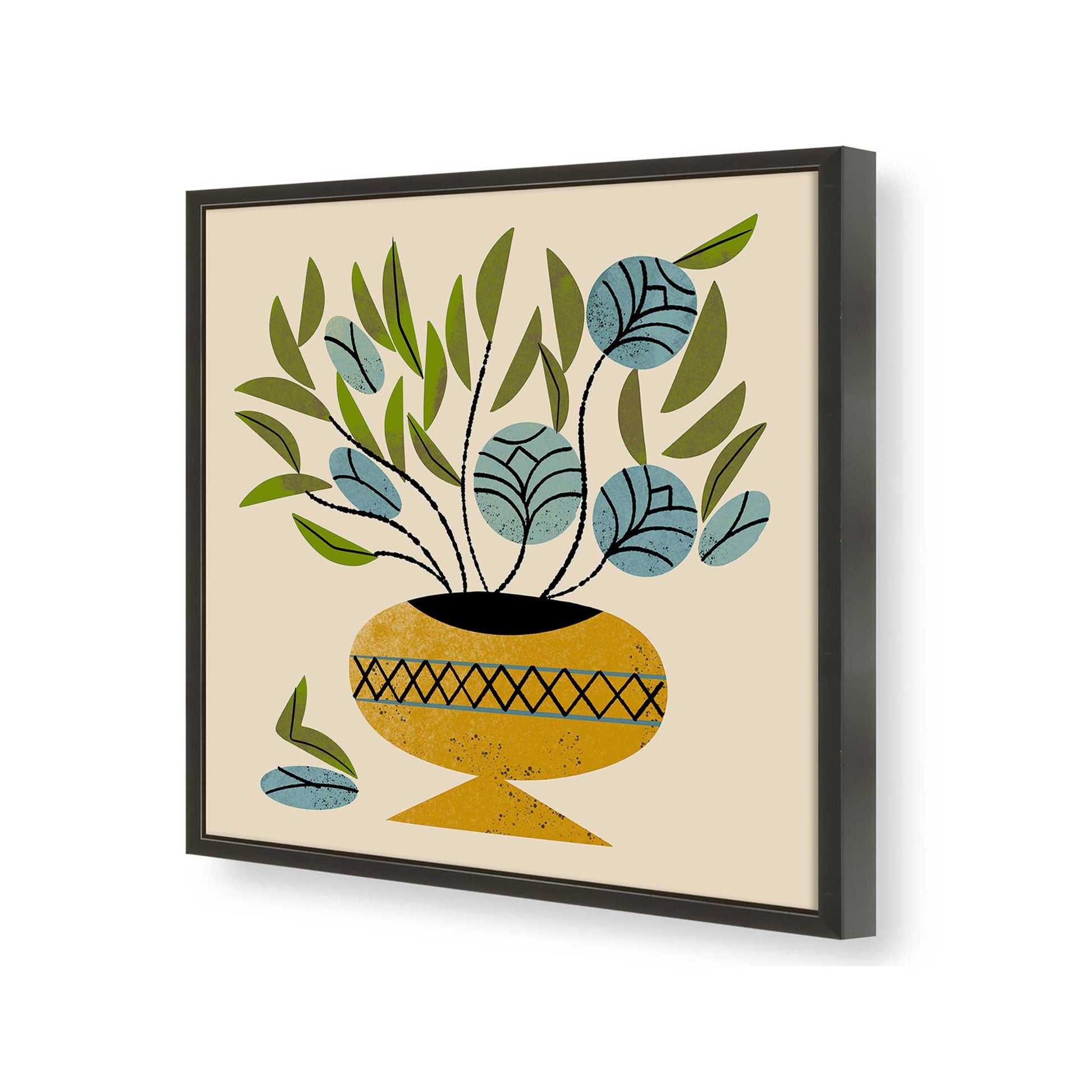 [Color:Satin Black], Picture of art in a Satin Black frame of the corner