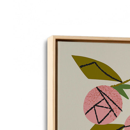 [Color:American Maple], Picture of art in a American Maple frame at an angle