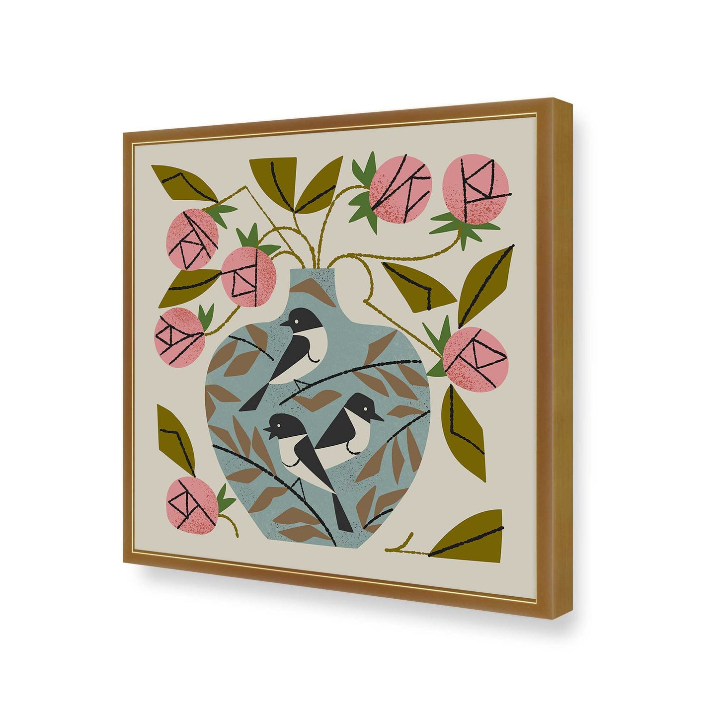 [Color:Polished Gold], Picture of art in a Polished Gold frame of the corner