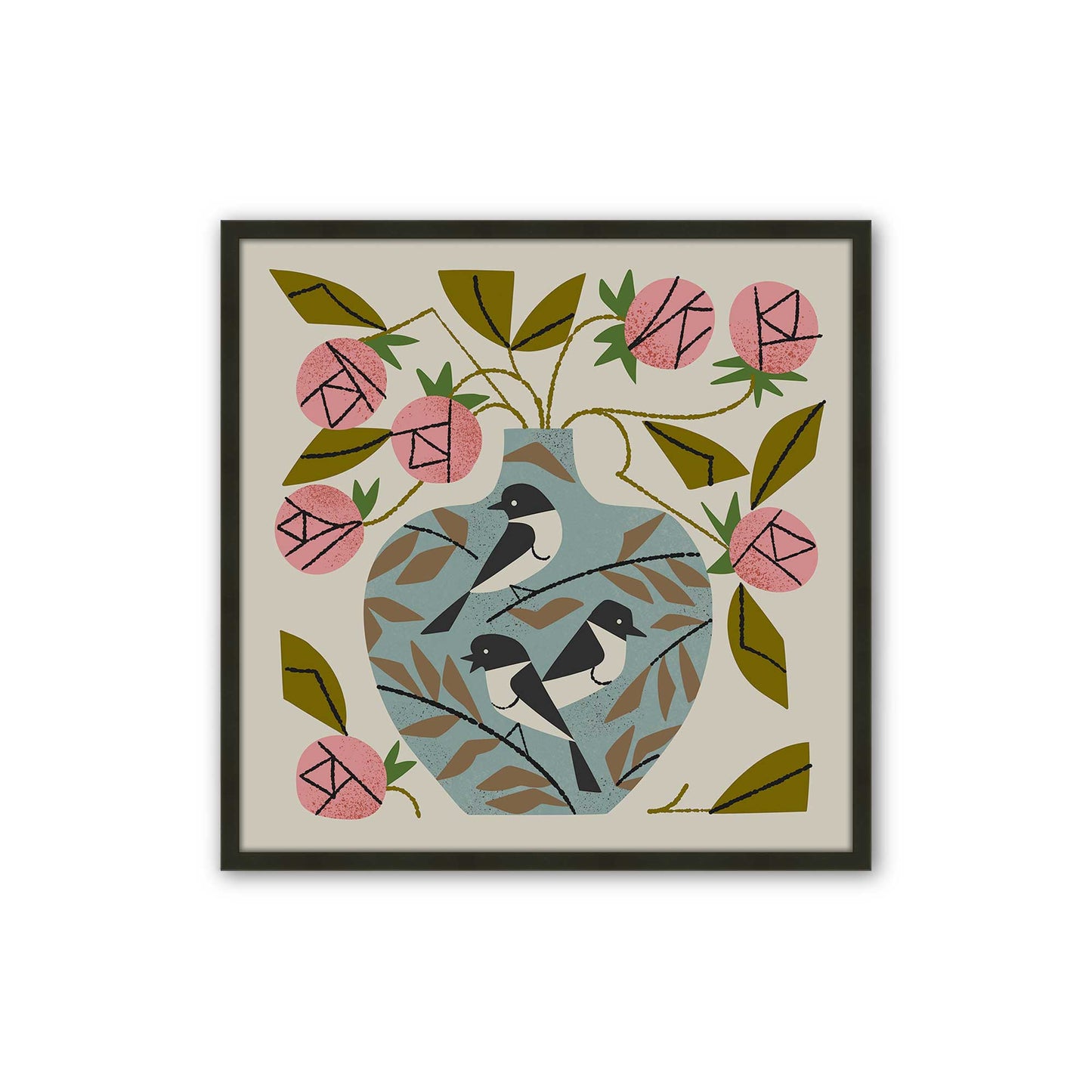 [Color:Satin Black], Picture of art in a Satin Black frame