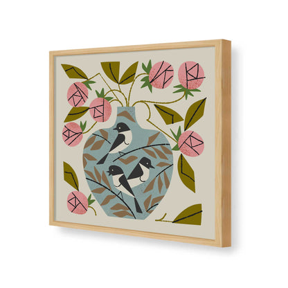 [Color:American Maple], Picture of art in a American Maple frame of the corner