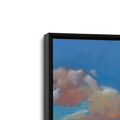 [Color:Satin Black], Picture of art in a Satin Black frame at an angle
