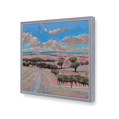 [Color:Polished Chrome], Picture of art in a Polished Chrome frame of the corner