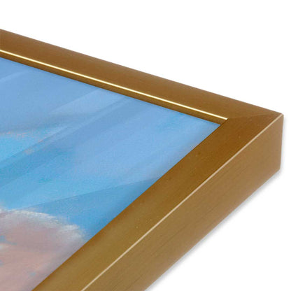 [Color:Polished Gold], Picture of art in a Polished Gold frame at an angle