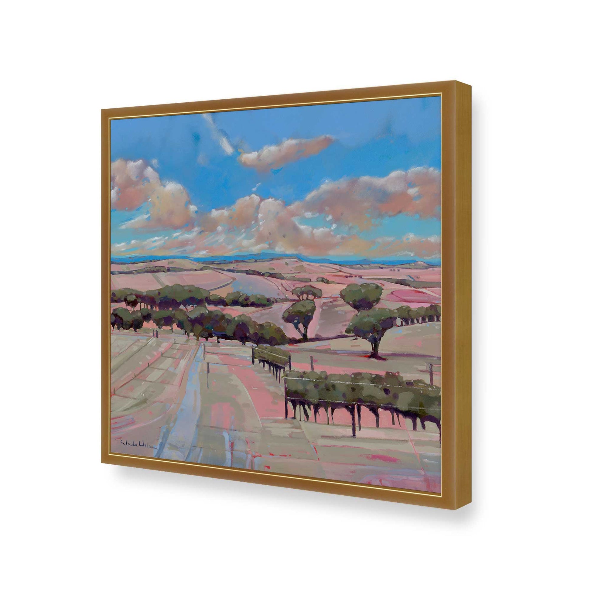 [Color:Polished Gold], Picture of art in a Polished Gold frame of the corner