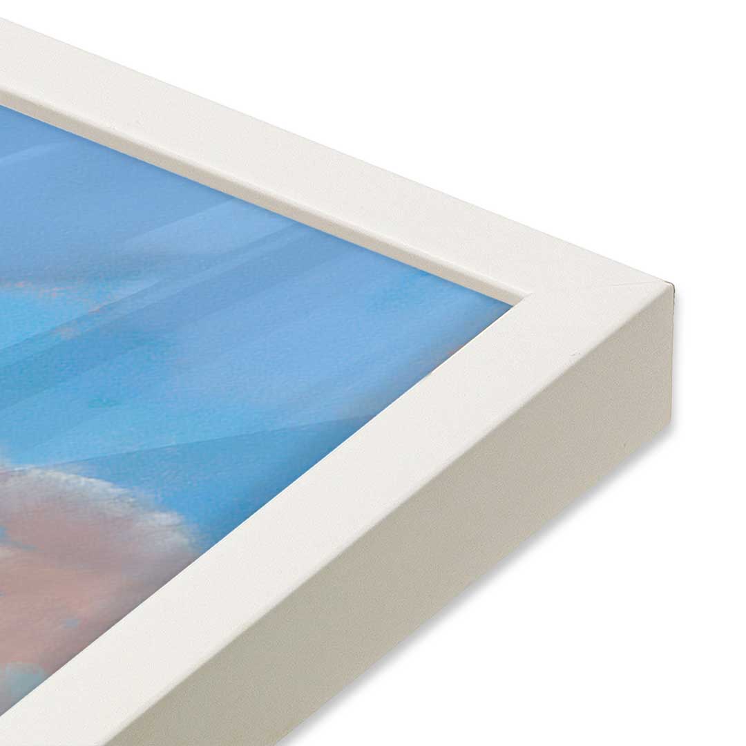 [Color:Opaque White], Picture of art in a Opaque White frame at an angle
