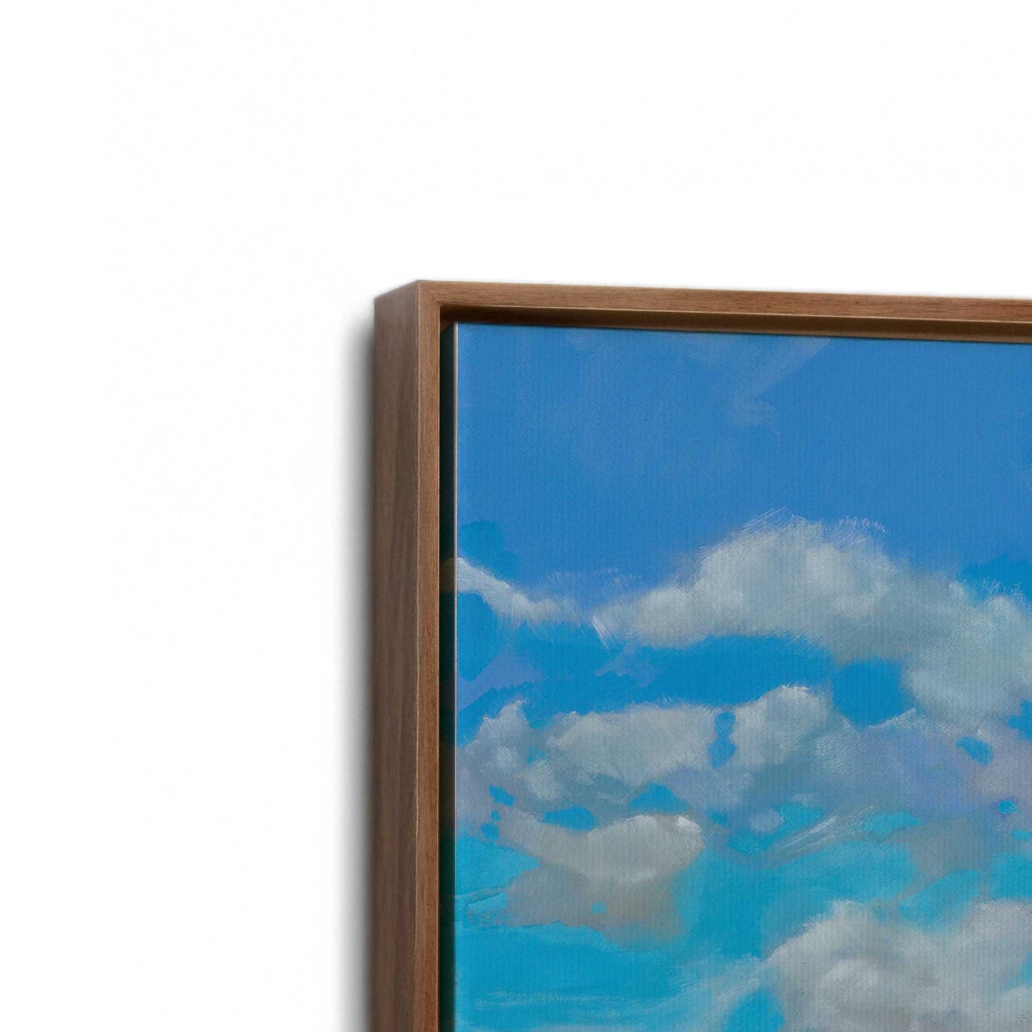 [Color:Walnut], Picture of art in a Walnut frame at an angle