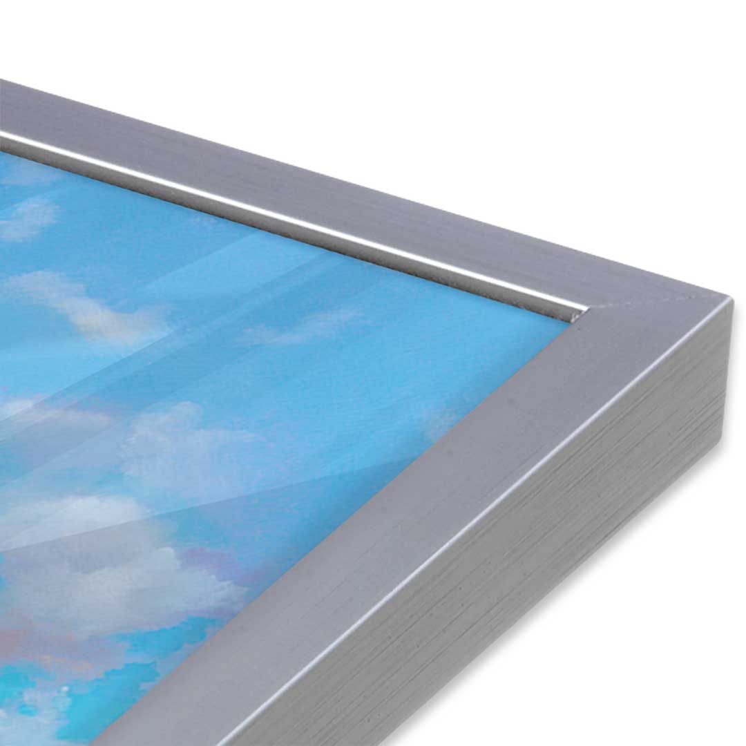 [Color:Polished Chrome], Picture of art in a Polished Chrome frame at an angle