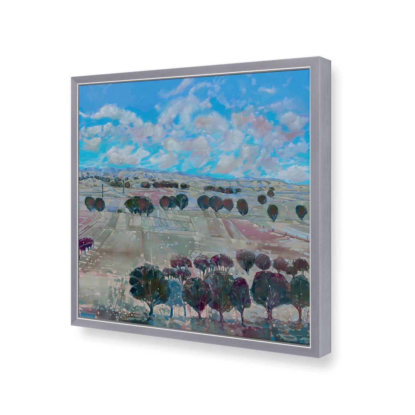 [Color:Polished Chrome], Picture of art in a Polished Chrome frame of the corner