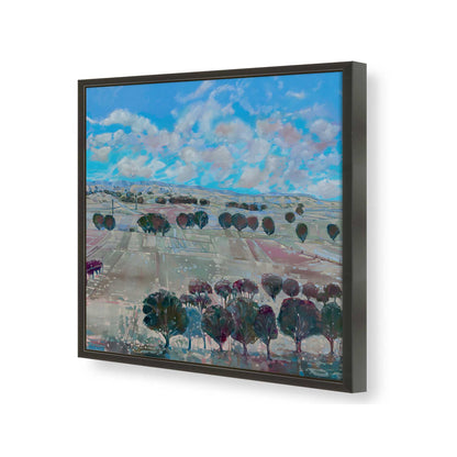 [Color:Satin Black], Picture of art in a Satin Black frame of the corner
