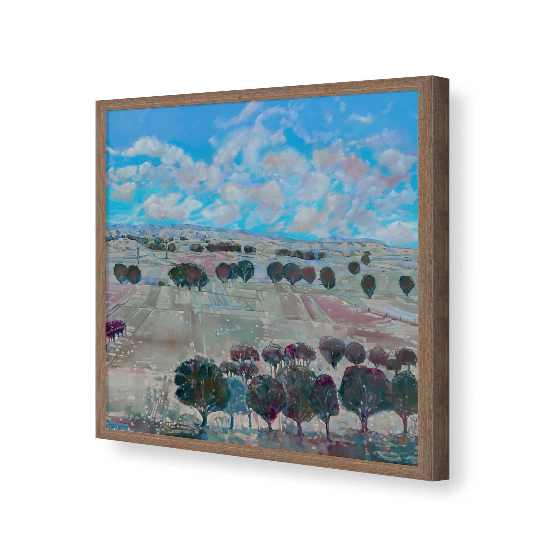 [Color:Walnut], Picture of art in a Walnut frame of the corner