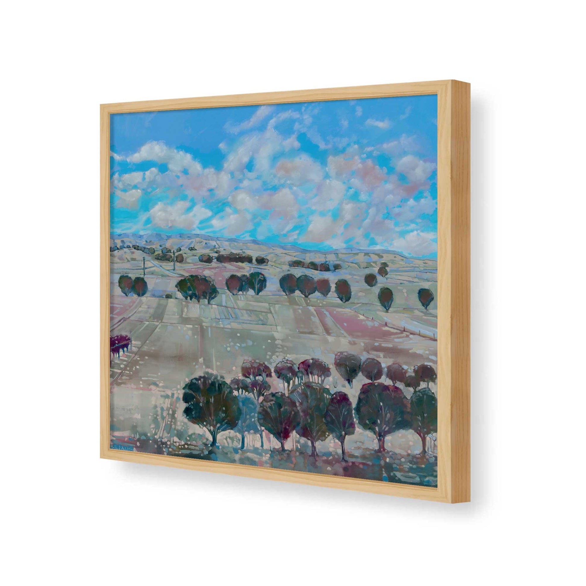 [Color:American Maple], Picture of art in a American Maple frame of the corner