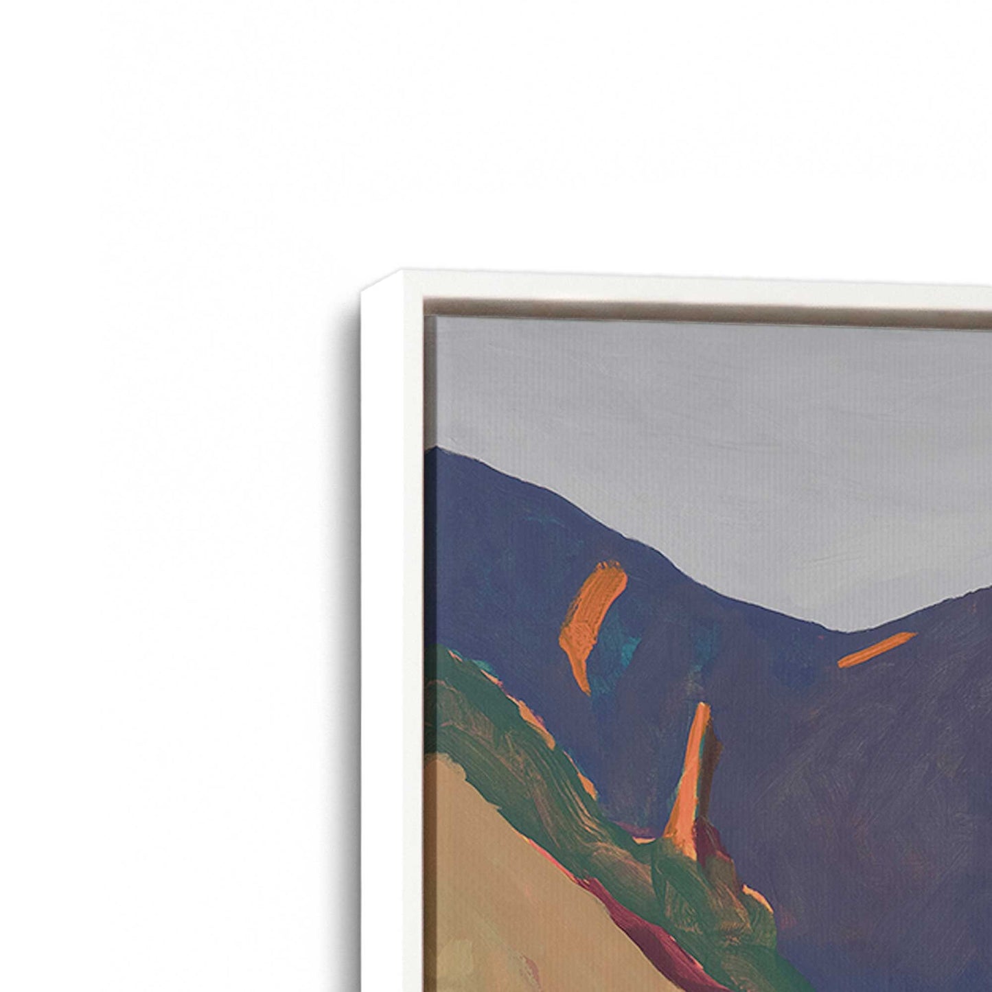 [Color:Opaque White], Picture of art in a White frame at an angle