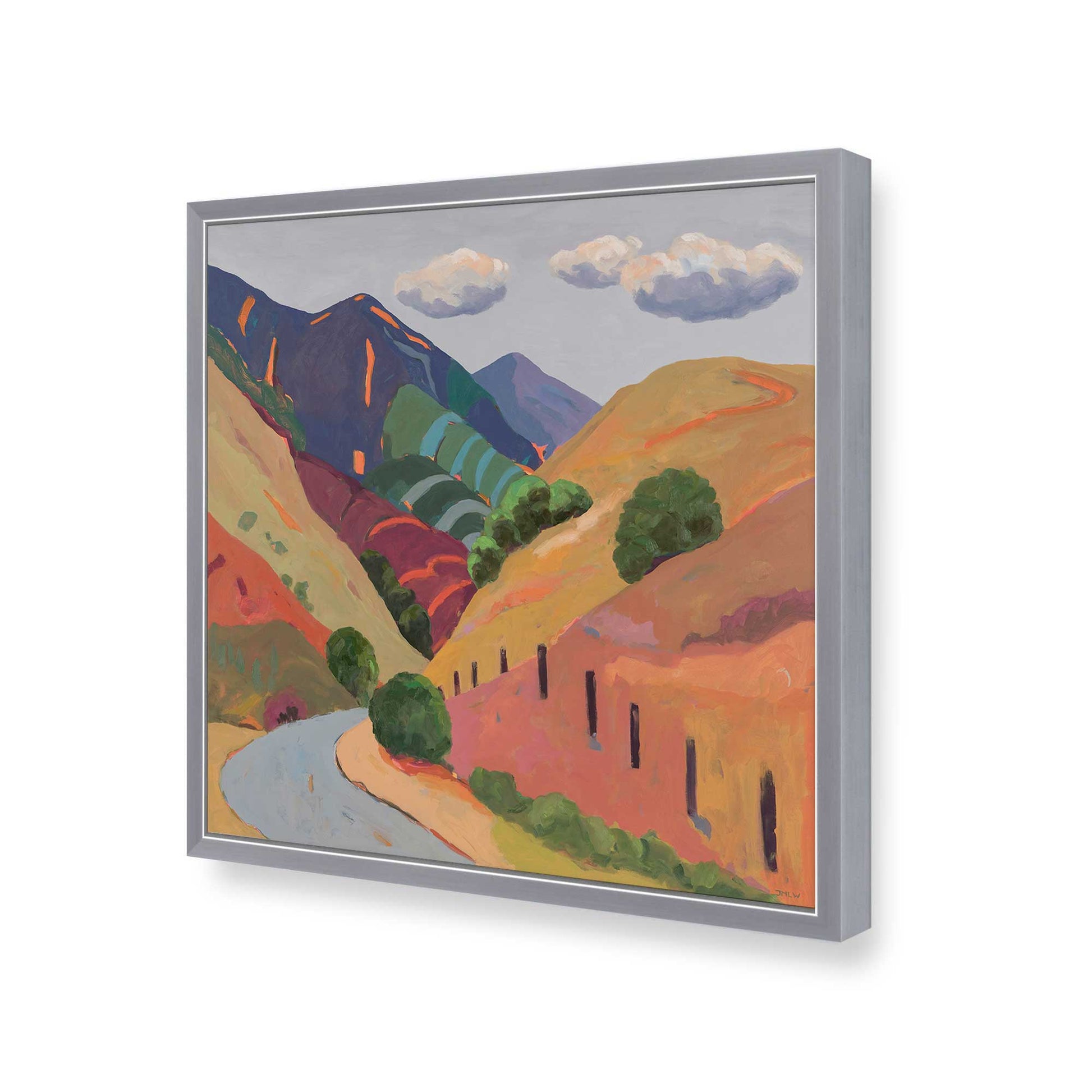 [Color:Polished Chrome], Picture of art in a Polished Chrome frame of the corner