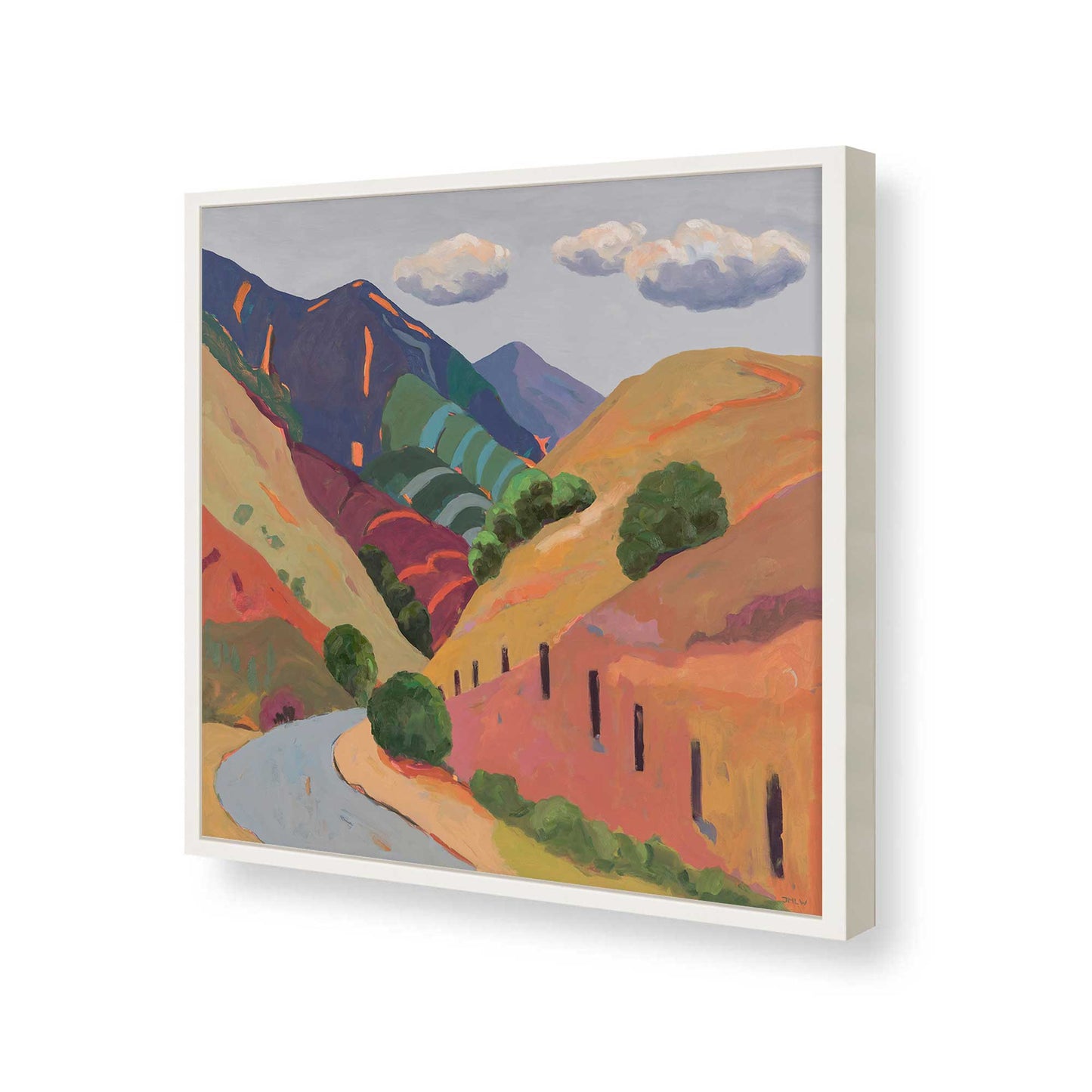 [Color:Opaque White], Picture of art in a Opaque White frame of the corner