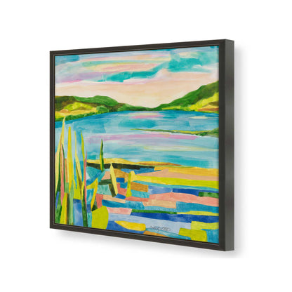[Color:Satin Black], Picture of art in a Satin Black frame of the corner