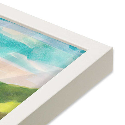 [Color:Opaque White], Picture of art in a Opaque White frame at an angle