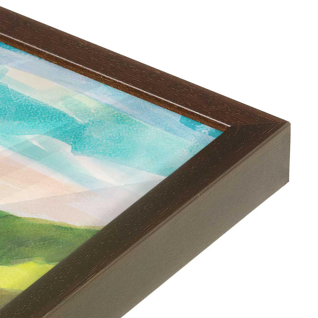 [Color:Espresso], Picture of art in a Espresso frame at an angle